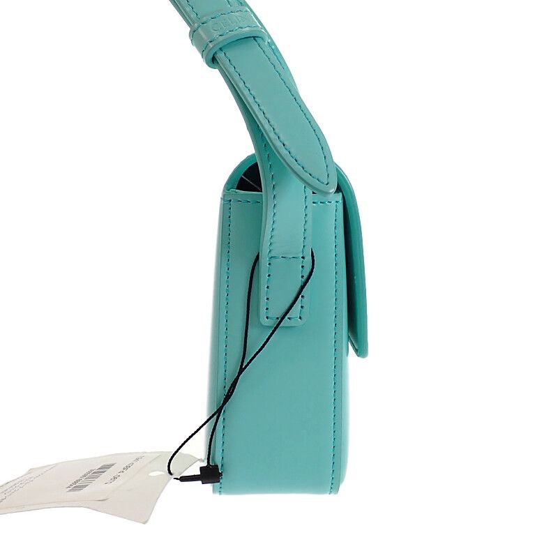 Celine Triomphe Claude Shoulder Bag Calf Turquoise Blue — view 5