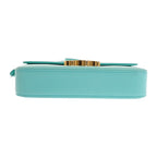 Celine Triomphe Claude Shoulder Bag Calf Turquoise Blue — view 6