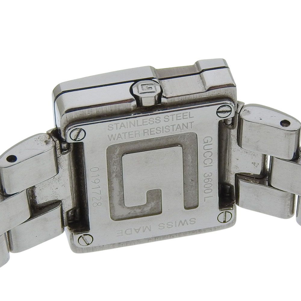 Gucci Watch Stainless Steel Quartz Analog Display Black Dial — view 6