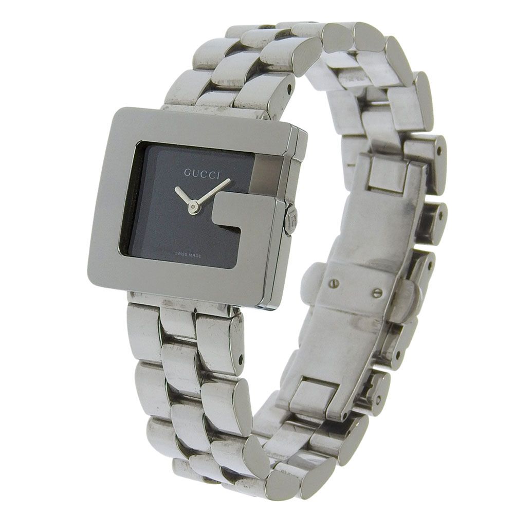 Gucci Watch Stainless Steel Quartz Analog Display Black Dial — view 2
