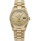 Rolex Day Date Watch Diamond Box 18k Yellow Gold Champagne Gold Polished — view 2