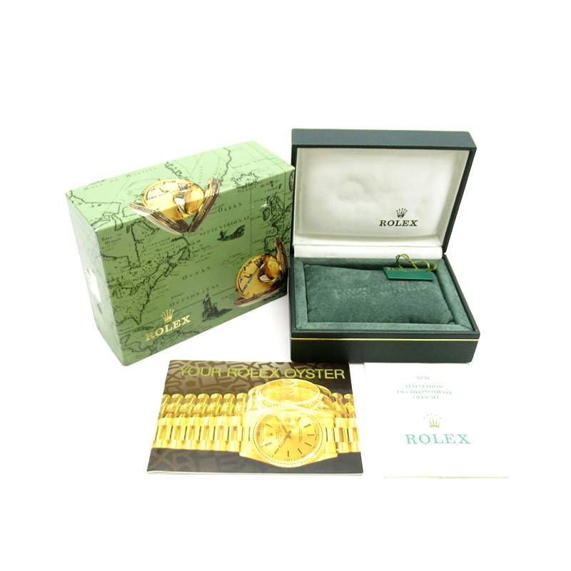 Rolex Day Date Watch Diamond Box 18k Yellow Gold Champagne Gold Polished — view 6