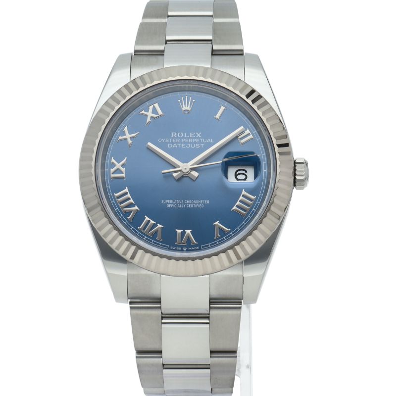 Rolex Datejust 41 Watch Oyster Azroble Box 18k White Gold SS — view 2