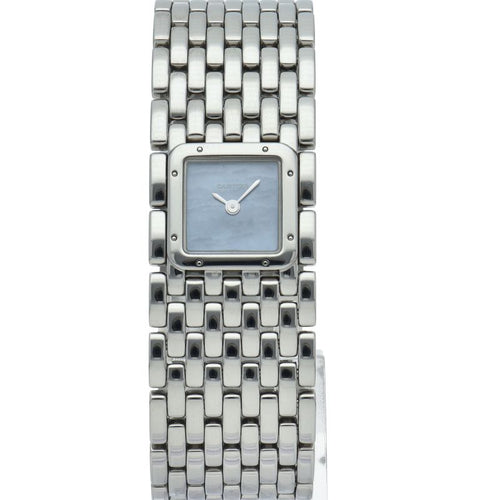 Cartier Ribbon Watch Shell SS Blue Polished — view 2