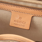Gucci GG Denim Bamboo Turnlock a Shoulder Bag Ice Blue Beige — view 7