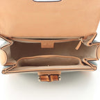 Gucci GG Denim Bamboo Turnlock a Shoulder Bag Ice Blue Beige — view 6