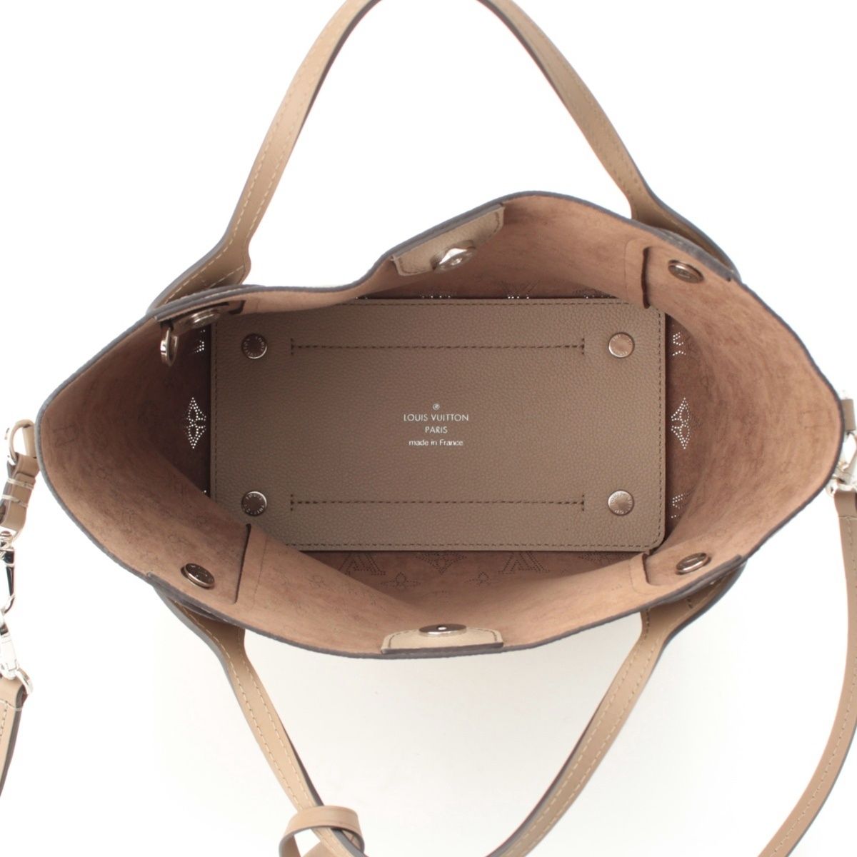Louis Vuitton Monogram Mahina Leather Hina PM 2-Way Shoulder Tote Handbag Gare — view 6