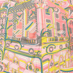 Hermes Carre Geant Cashmere Silk Faubourg Rainbow Scarf Shawl Pink — view 6