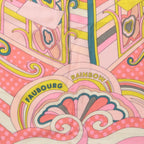 Hermes Carre Geant Cashmere Silk Faubourg Rainbow Scarf Shawl Pink — view 7