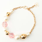 Chanel Collection Metal & Costume Pearl CC Logo Necklace Multicolor — view 2