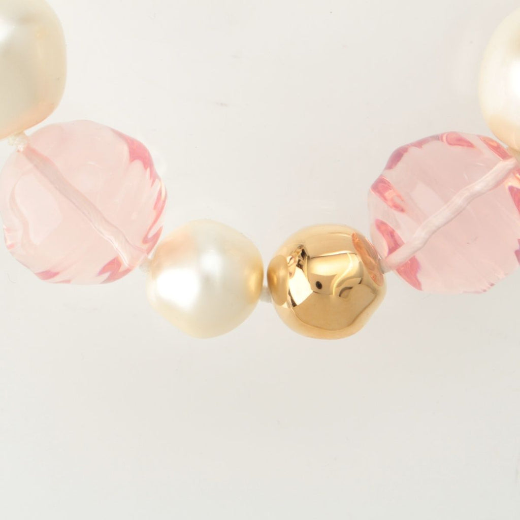 Chanel Collection Metal & Costume Pearl CC Logo Necklace Multicolor — view 5