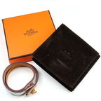 Hermes Leather Bracelet Mini Kelly Double Tour Veau Blue Pale — view 2