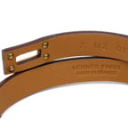Hermes Leather Bracelet Mini Kelly Double Tour Veau Blue Pale — view 4