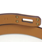 Hermes Leather Bracelet Mini Kelly Double Tour Veau Blue Pale — view 5