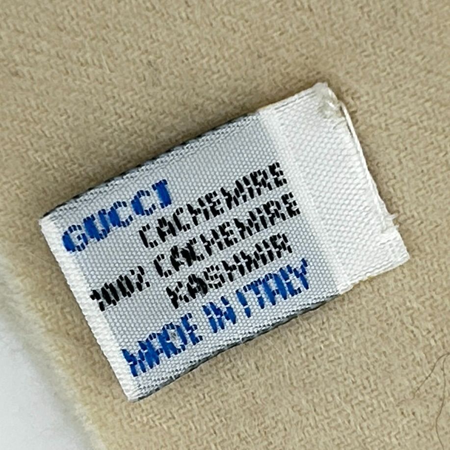 Gucci Beige Cashmere Large Shawl Scarf — view 8