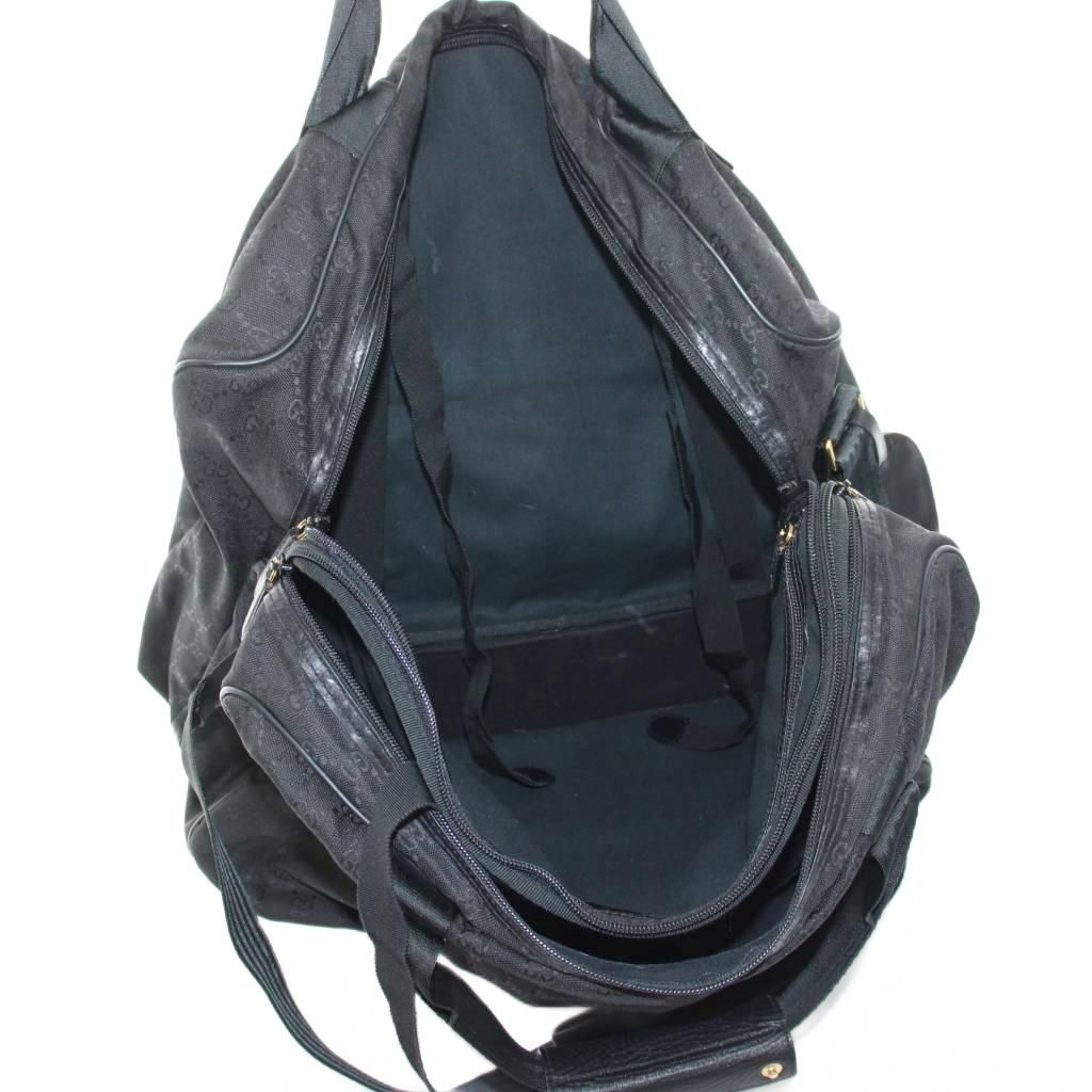 Gucci Boston Bag 2-Way GG Canvas Black YT — view 6