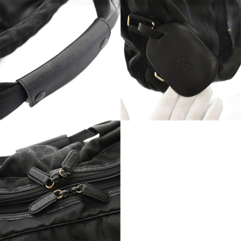 Gucci Boston Bag 2-Way GG Canvas Black YT — view 7