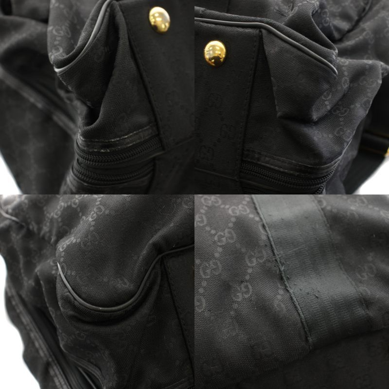 Gucci Boston Bag 2-Way GG Canvas Black YT — view 8