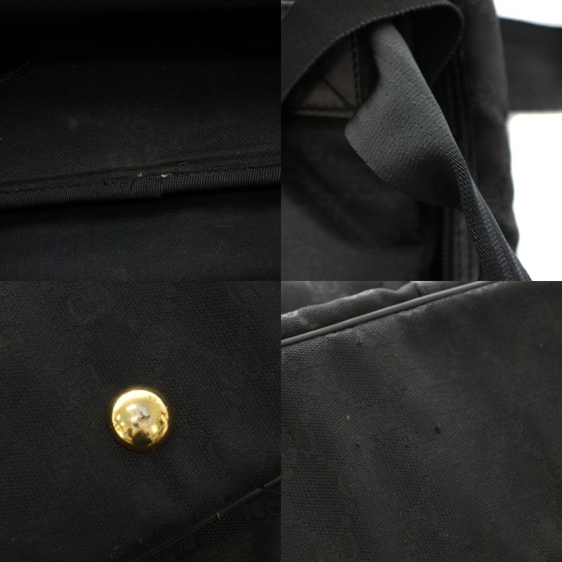 Gucci Boston Bag 2-Way GG Canvas Black YT — view 9