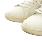 Saint Laurent Paris Blanc Optique Studded Sneakers Shoes Leather Studs 36 White — view 3