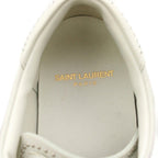 Saint Laurent Paris Blanc Optique Studded Sneakers Shoes Leather Studs 36 White — view 4