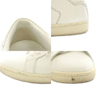 Saint Laurent Paris Blanc Optique Studded Sneakers Shoes Leather Studs 36 White — view 8