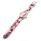 Gucci Watch Timeless 126.4 Snake Pattern Pink Dial SS Leather Strap Quartz — view 3