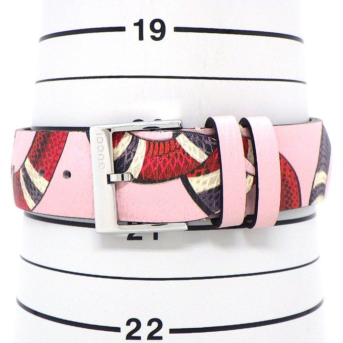 Gucci Watch Timeless 126.4 Snake Pattern Pink Dial SS Leather Strap Quartz — view 9
