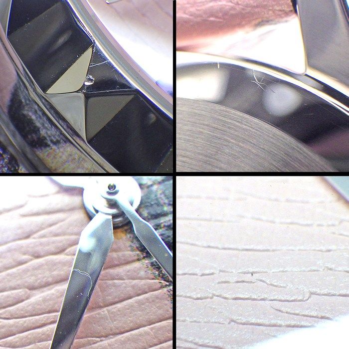 Gucci Watch Timeless 126.4 Snake Pattern Pink Dial SS Leather Strap Quartz — view 7