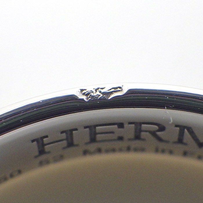 Hermes Ring Hella Cles Motif Points Diamond Total 18k White Gold 52 — view 6