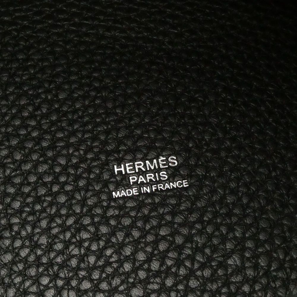 Hermes Picotin Lock PM Taurillon Clemence Handbag Silver Purse — view 9