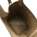 Hermes Picotin Lock PM Taurillon Clemence Handbag Etoupe Silver — view 8
