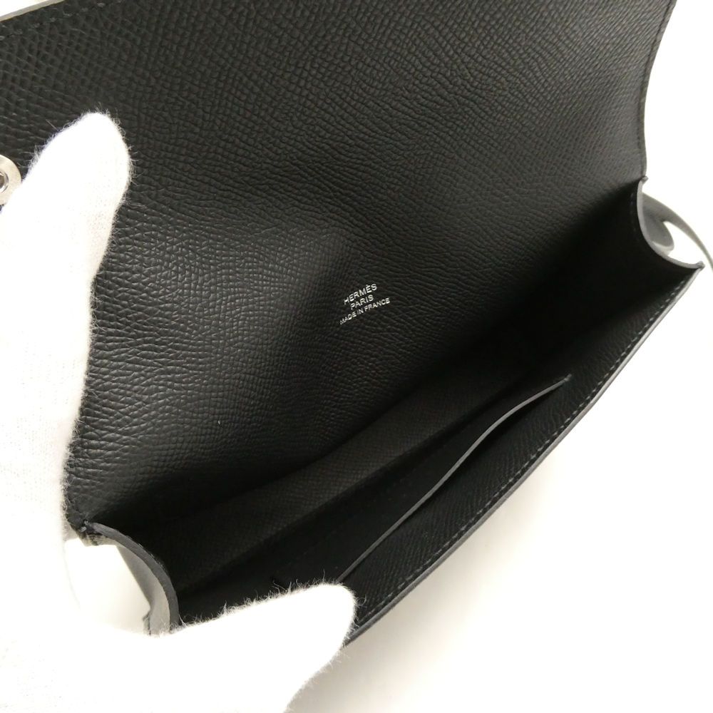 Hermes Nap to Go Veau Epsom Shoulder Bag Silver Purse — view 8