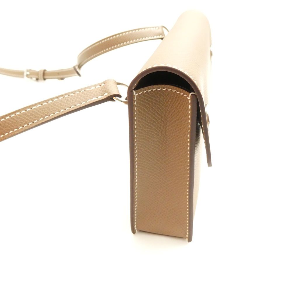 Hermes Nap to Go Veau Epsom Shoulder Bag Etoupe Silver — view 4