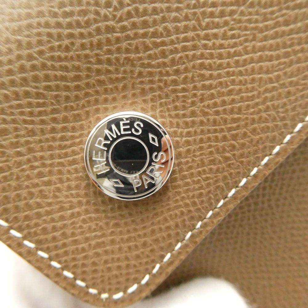 Hermes Nap to Go Veau Epsom Shoulder Bag Etoupe Silver — view 6
