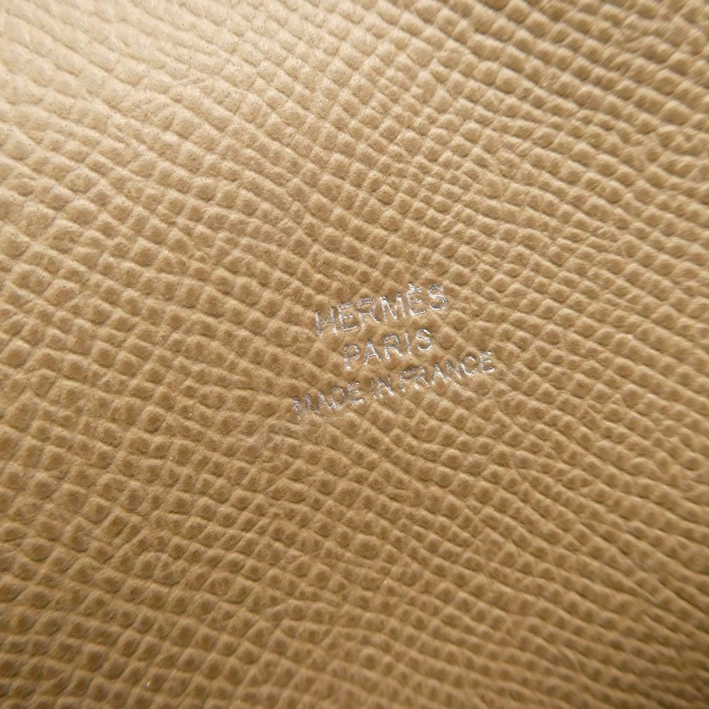 Hermes Nap to Go Veau Epsom Shoulder Bag Etoupe Silver — view 8