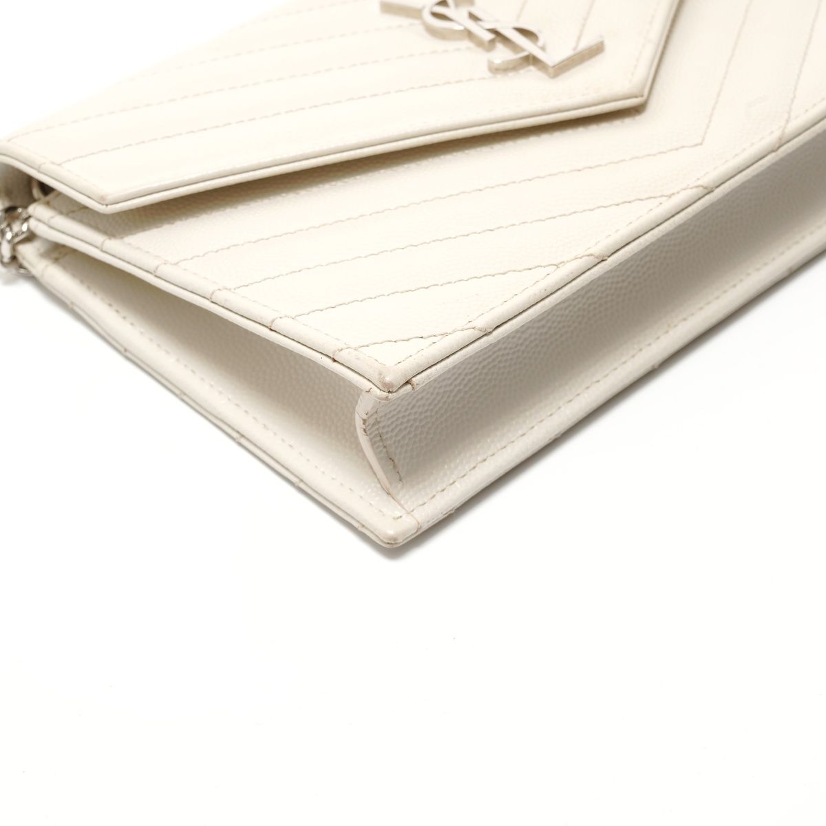 Saint Laurent Yves Shoulder Bag Cassandra Silver — view 5