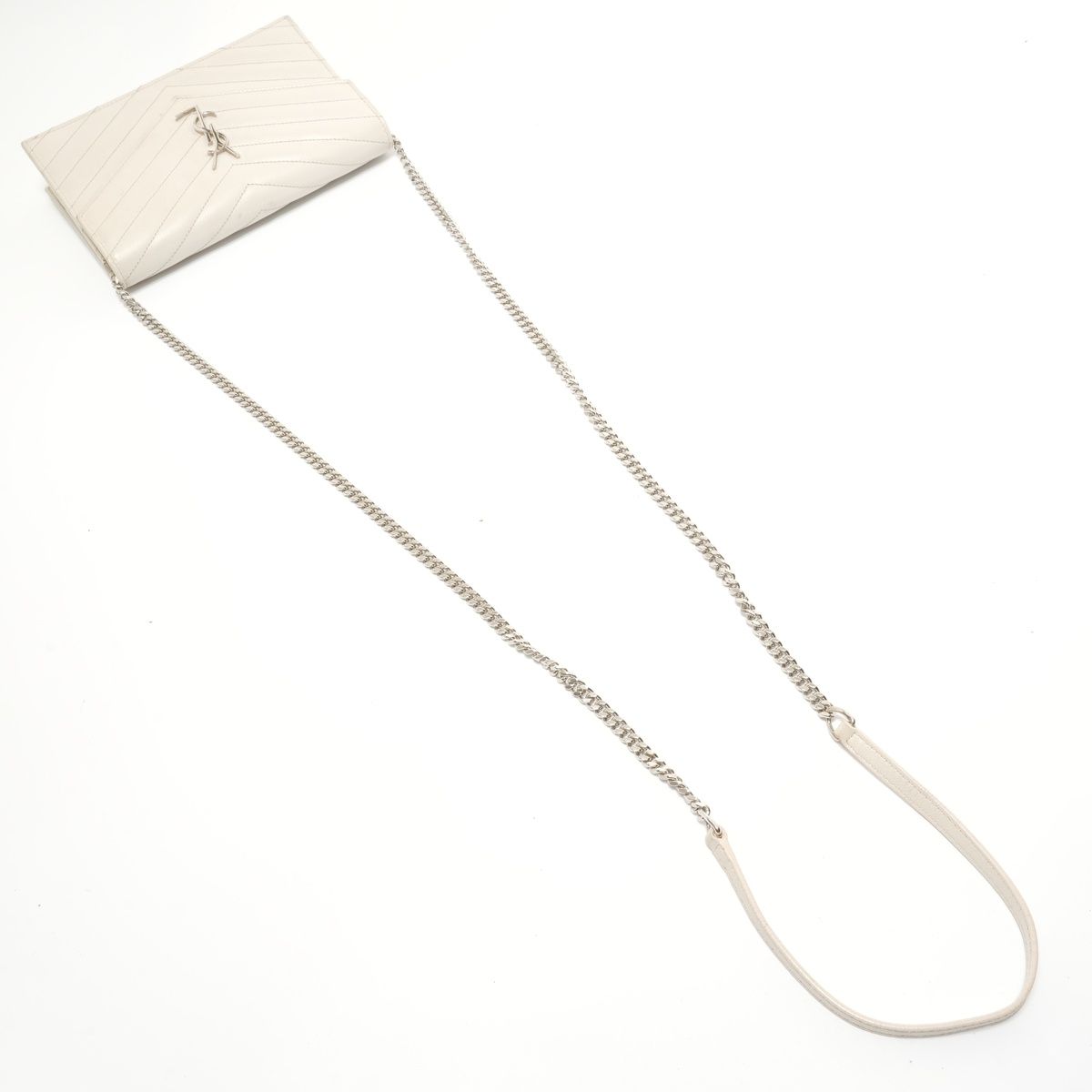 Saint Laurent Yves Shoulder Bag Cassandra Silver — view 8