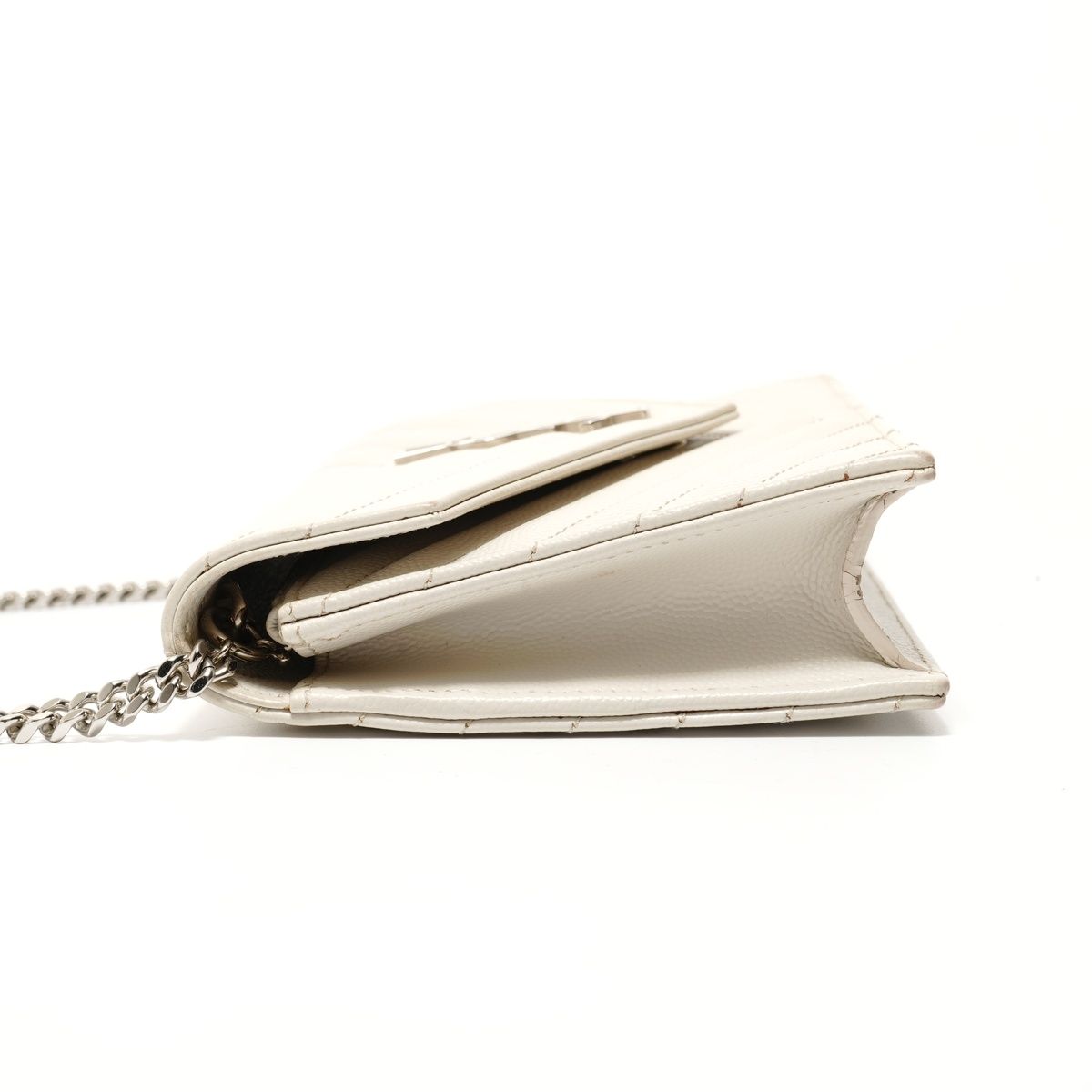 Saint Laurent Yves Shoulder Bag Cassandra Silver — view 3