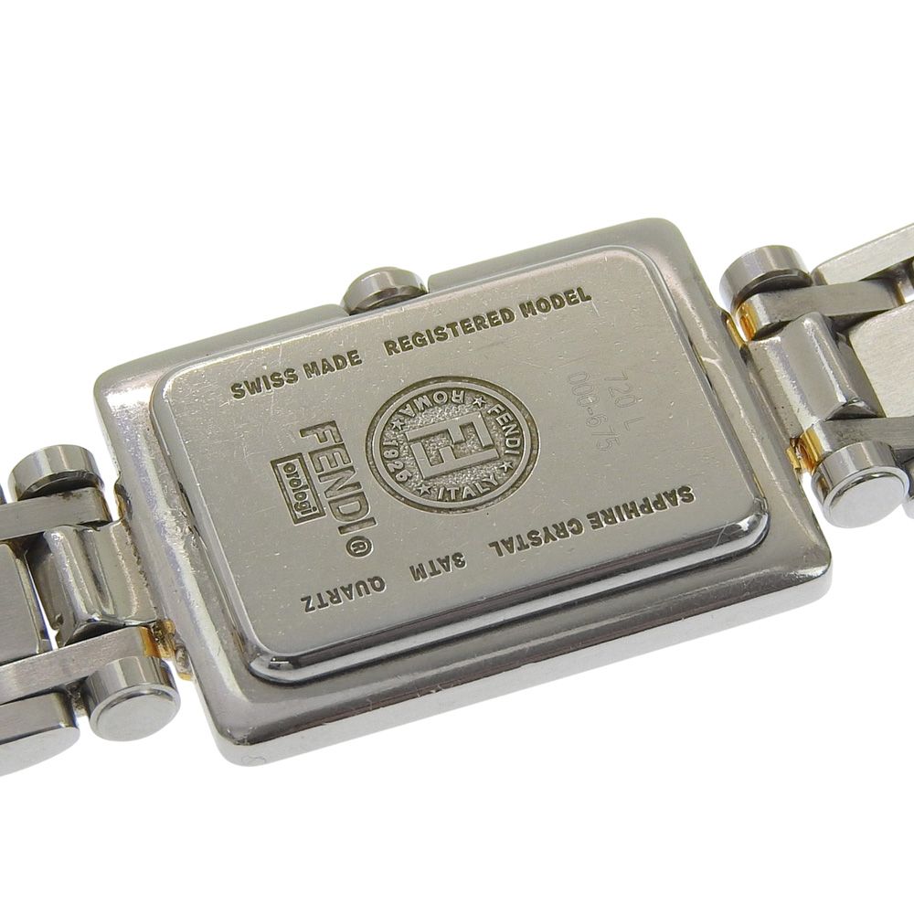 Fendi Zucca Stainless Steel Quartz Analog Display White Dial Watch — view 6
