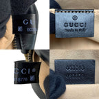 Gucci GG Marmont Chain Shoulder Bag Black Leather — view 5