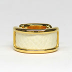 Hermes Olympe PM Nata Gold Metal Leather Small Hat — view 3