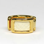 Hermes Olympe PM Nata Gold Metal Leather Small Hat — view 4