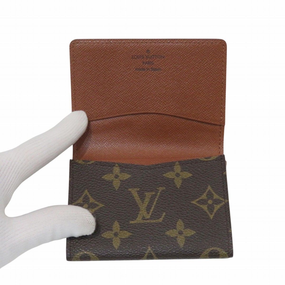 Louis Vuitton Envelope Carte de Visite Monogram Card Case Canvas — view 3