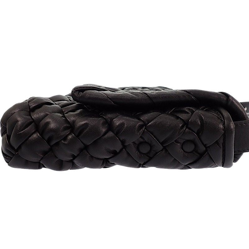 Bottega Veneta Rumple Messenger Shoulder Bag Calf Black Silver — view 5