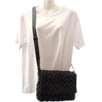 Bottega Veneta Rumple Messenger Shoulder Bag Calf Black Silver — view 3