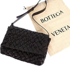 Bottega Veneta Rumple Messenger Shoulder Bag Calf Black Silver — view 2