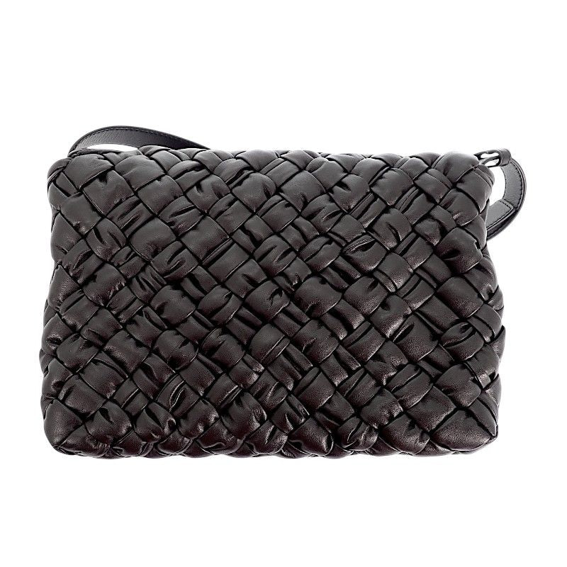 Bottega Veneta Rumple Messenger Shoulder Bag Calf Black Silver — view 7