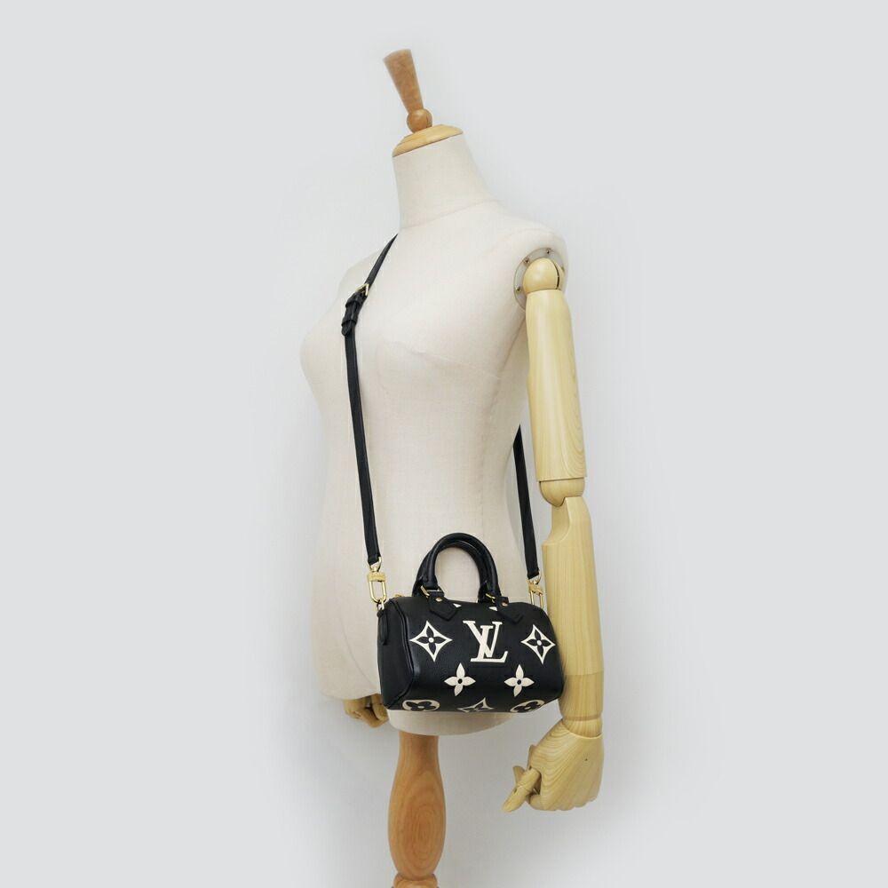 Louis Vuitton Bicolor Monogram Empreinte Nano Speedy Black Hand Bag — view 8