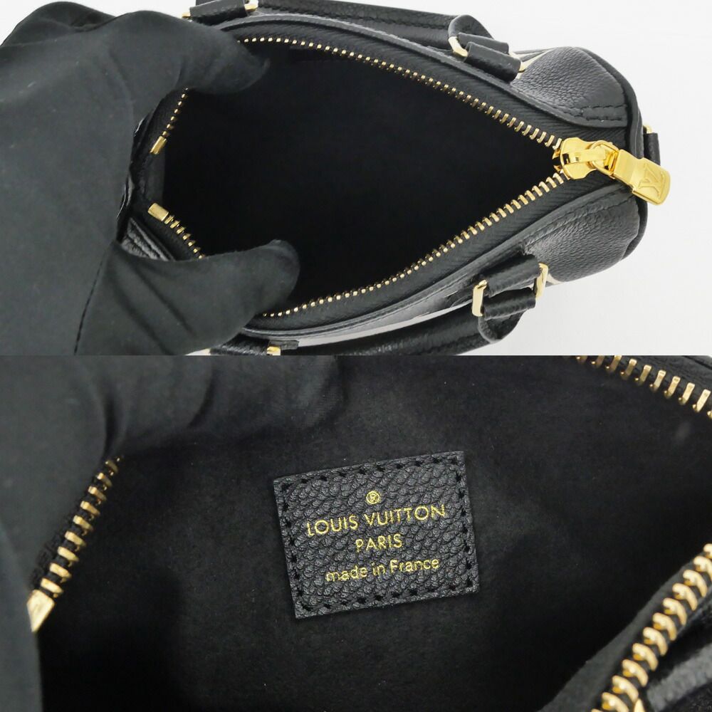 Louis Vuitton Bicolor Monogram Empreinte Nano Speedy Black Hand Bag — view 6
